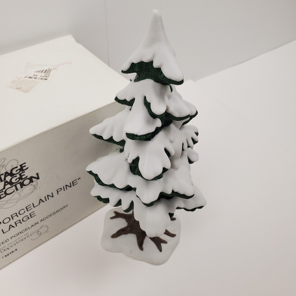 Dept 56 Village Porcelain Pine Large Heritage Village Christmas Tree#5218-3 - Picture 3 of 12